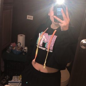 MTV cropped hoodie
